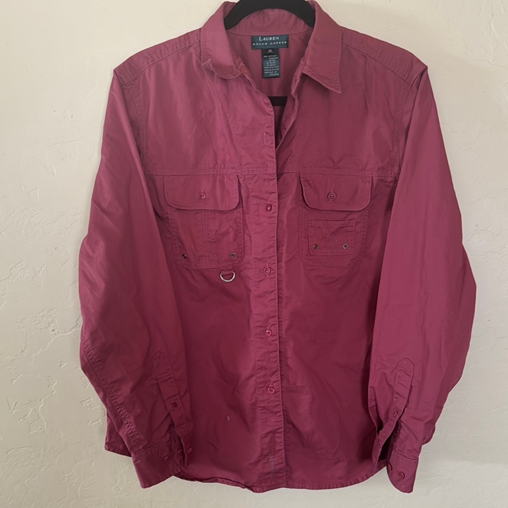 Lauren Ralph Lauren Pink Button-Up Shirt